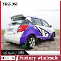 For Fabia Spoiler High Quality ABS Material Car Rear Wing Primer Color Rear Spoiler For Skoda Fabia Spoiler 2006-2014