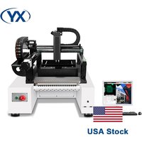 Stock in USA SMT Full Automatic Pick And Place Machine Small 2 Head Smd Pcb Assembly Machine For LED Assembly Line
