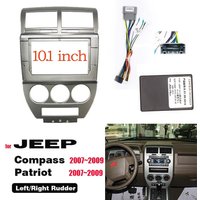 2 Din 10.1 Inch Car Radio Plastic Fascia Panel Frame for JEEP Compass Patriot 2007-2009 Installation GPS Mp5 Dash Mount Kit