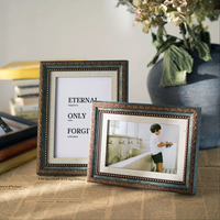 Retro Nostalgic Wooden Photo Frame Creative Customizable Living Room Kitchen Bedroom Decor Ornament