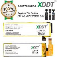 HB3-1200/1800MAH-7.7V Replacement Battery For DJI Osmo Pocket 1 Pocket II Pocket 2 3 2ICP5/22/67 BHX212 Camera Accessories