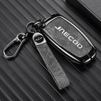 For JAECOO J7 J8 Phev 2025 2024 2023 J5 OMODA 5 Zinc Alloy Leathe Car Remote Key Case Cover Shell Bag Auto Key chain Accessories