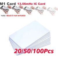 20/50/100 MF S50 Classic 1K M1 RFID Keyfob Tag Token 13.56Mhz IC Cards Proximity Smart 0.8mm For Access Control System ISO14443A