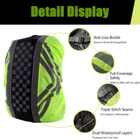 AliExpress Backpack Cover 20-50L Waterproof Cover with 50% Reflective Strips Anti-Drop Buckle Thickened Coating for Cycling Hiking