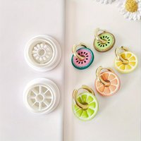 2Pcs Fruit Slice Deco Polymer Clay Cutters Kiwi Lemon Polymer Clay Earring Molds DIY Jewelry Making Tools