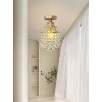 Light luxury modern crystal E27 hanging pendant light for hallway, kitchen, bathroom, bedroom, ceiling light