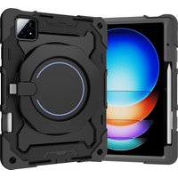 360 Rotatable Armor Stand Case For Xiaomi Pad 6S Pro 12.4 2024 12.4" Heavy Duty Cover With Handle Grip 3-Layers Shockproof Funda