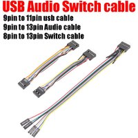 Computer motherboard adapter cable 8pin 9pin to 11pin 13pin usb Audio Switch cable connection wire for Lenovo chassis line