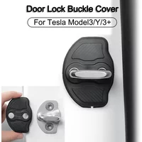 4pcs for Tesla Model Y Model 3 2017-2023 / MODEL3 Highland 2024 Car Door Mute Damping Cushion Silicone Door Lock Buckle Cover