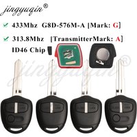 jingyuqin 433/313.8MHz Remote Car Key Fob for Mitsubishi ASX Lancer Х Outlander 2006-2014 G8D-576M-A ID46 Chip MIT8/MIT11 Blade