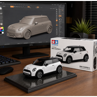 1:24 BMW Mini Cooper S Alloy Metal Diecast Model Car Home Trendy Ornaments & Computer Desktop Decoration High Simulation Vehicle