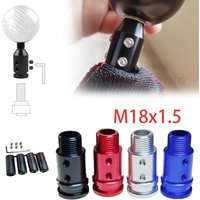 Automobile Gear Manual Shift Handle Adapter Black Aluminum Alloy Threadless Shifter M18x1.5 Adapter 8mm, 10mm, 11mm, 12mm.