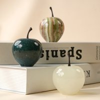 Marble Crystal Apple Ornament Christmas Eve Apple Handicrafts Handmade Jade Wine Cabinet Decoration