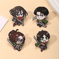 AttackonTitan Enamel Brooches Pins Cartoon Badge Metal Anime Collect Bag Lapel Pin Backpack Kids Fans Gift Friends