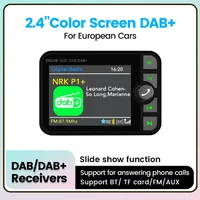 2.4INCH Color Screen DAB+ Radio Receiver FM Transmitter MP3 Player Stereo Sound Digital Signal Antenna TF Card Broadcast Adapter