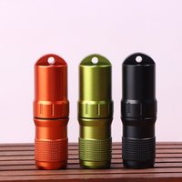 〔HMA58〕Portable Pill Case Waterproof EDC Container Capsule Airtight Aluminum Alloy Pill Bottle Keychain Pill Holder Organsizer