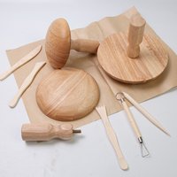 Pottery Molds 4.5'' /5.5''/ 6.5'' Plaster Molds Wood Pottery Tools Ceramic Top Forms for DIY Bowls Plate Dish Slump Press