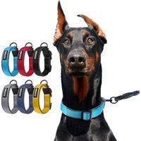 Medium Large Dog Collar Anti-Escape Martingale Heavy Duty Reflective Nylon Walking Adjustable Outdoor Pet Dog Training Collar