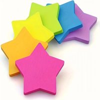 6pcs/set Fashion Star-Shaped Sticky Notes Vibrant Colorful Creative Notepads Notebook Mixed Color School Supplies Study Office