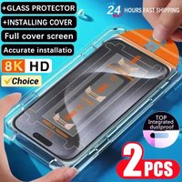 2PCS Dust Free Glass For Samsung A55 A56 A54 A53 A52 A36 A35 A16 A26 A34 A25 A15 S24 S25 Ultra S22 S23 S20 FE Anti-Spy Film