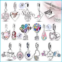Charms 925 Silver Infinite Love Family Beads Friendship Zircon Pendant Fit Bracelets Bag Keychain Charm Diy Women Gift Accessory