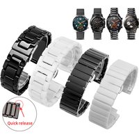 20mm 22mm Stahl Keramik armband für Huawei Uhr GT GT2 3 46mm Smart Watch band Samsung Galaxy 3 4 5 Männer Frauen Armband Armband