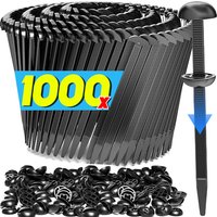 1000–100 Satz selbstsichernde Nylon-Universal-Kabelbinder-Schnalle, robuste Kabelbinder mit Stift und Knopf, Befestigungsgurt für die tägliche Reparatur im Auto