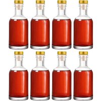 50/100ml Clear Glass Bottles for Wine Beverages Drinks Oil Vinegar Kombucha Beer Water Soda with Cork Stopper Airtight Lid