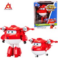 Super Wings 5 Inches Transforming Jett Dizzy Donnie Deformation Airplane Robot Action Figures Transformation Animation Kid Toys