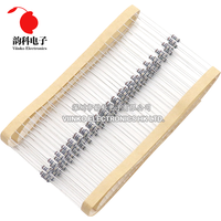 20pcs 1/4W 5% 0.25W Wire Wound Resistor Fuse Winding Resistance 0.5R 10R 0.5 1 2.2 3.3 3.9 4.7 5.1 10 ohm