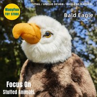 Bald Eagle High Fidelity Eagle Plushie Raptor Falcon Plush Toys Lifelike Animals Simulation Stuffed Doll Kawai Toy Gifts