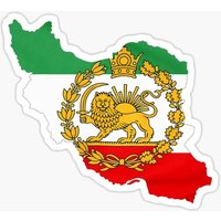 Persian Lion, Iran Map, Iranian Flag, Lion & Sun Flag Sticker for Laptop Decor Bedroom Car Cute Cartoon Art Fashionable Public S