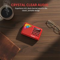 Handheld Rechargeable Digital USB MP3 Player Portable Radio Music Player Speaker Devices Supplies With LED Display Radio