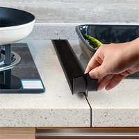 Silicone Stove Gap Cover Heat Resistant Flexible Stovetop Filler Kitchen Counter Cooktop Oil Dust Water Seal Mat Oven Side Guard
