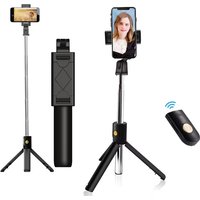 Foldable Wireless Selfie Stick Tripod Stand With Bluetooth Remote Extendable Portable Tripod For CellPhone Video Shooting Live