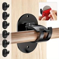 2pcs Curtains Rod Holders Heavy Duty Curtains Rod Hook Self-Adhesive Curtains Holder Rod Holder Hooks Curtains Rod Support