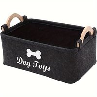 Perfect Pet Storage Basket Chest Organizer - Felt Dog Toy Box, Toy Box - For Organizing Pet