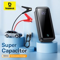 Baseus Super Capacitor Auto Starthilfe 3000A Auto Booster Gerät Ladegerät Batterie weniger Tragbare Auto Start für Notfall Gerät