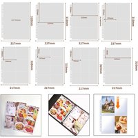 A4 Photocard Binder Sheets Transparent PP Acid Free Photo Album Refill Pages Multiple Pockets Sleeve Card Stamp Die
