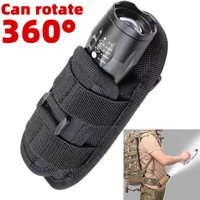 Rotary Torch Case Tactical Flashlight Pouch Belt Torch Bag Durable Hunting Lighting Accessory Survival Kits 360 Degree Holster