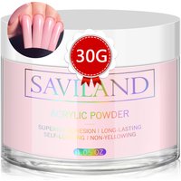 Saviland Pink Acrylic Powder 30g Professional Nail Art Extension Powder for 3D Carving French Manicure No Lamp Needed