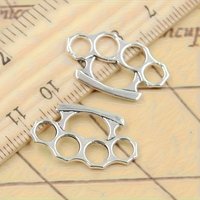 20pcs of Vintage Alloy Talisman, Copper Silvery Hollow Wrist Talisman, DIY Jewelry Making Accessories, No Power Supply