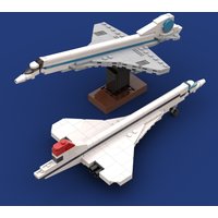 MOC Mini Transport Aircraft Building Blocks Airliner Airplane Bricks Toys Kids Gift