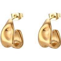 Trends Irregular Geometric Shape Creole Stud Earrings Gold Color Stainless Steel Unusual Earrings For Woman Ear Creoles YMXE120