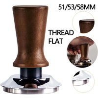 Portable 51/53/58MM Coffee Tamper Wooden Handle Durable Pressure Hammer Stainless Steel Base Barista Tool Coffee Brewing