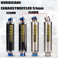 For Kawasaki Yamaha R1 R3 R6 R15 Ninja 250/400 Z900 Honda CBR650R Race 600/800 STB exhaust pipe 51mm motorcycle exhaust pipe