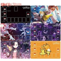 600X350X2Mm Ptcg Gengar Card Battle Table Mat Trainer Marnie Single Player Board Game Card Battle Mat Anime Cards Toys