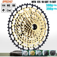 Spedao MTB 12 Speed Cassette 10-50T 11-50T Moutain BikeCassette SuperLight Full CNC XD HG 12 Speed Flywheels MTB Bike Parts