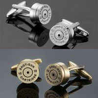 Men's French shirt cufflinks copper material classic style Bronze colored bullets cufflinks fashionable jewelry wholesale