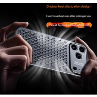 High end aluminum alloy material backplate heat dissipation phone protective case suitable for iPhone13 14 15 16plus 17 Pro Max